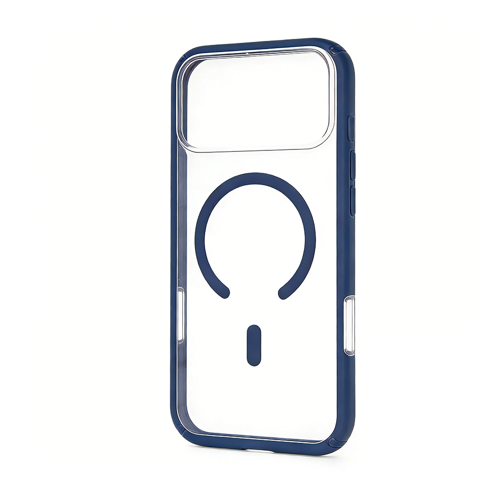 iPhone 17 Dual Color UTIA Ultimake Shockproof Transparent Case Cover With Magnetic Ring -Orange