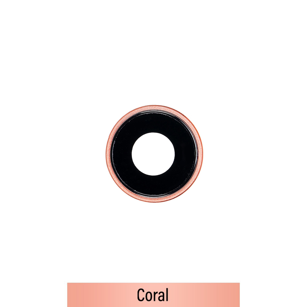 AMPLUS Rear Camera Lens with Bezel for iPhone XR-Coral
