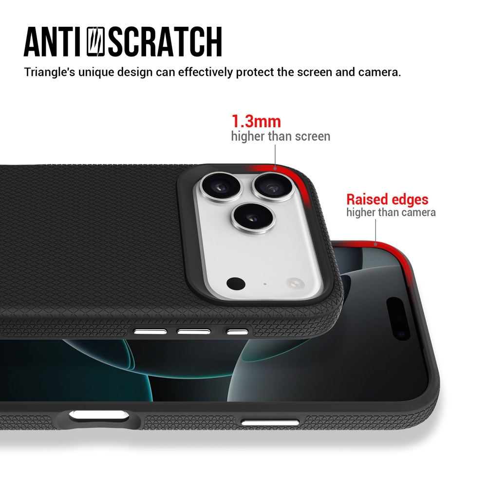 Rhinos Rugged Shockproof Magsafe Cover Case for iPhone 17 Pro-Black