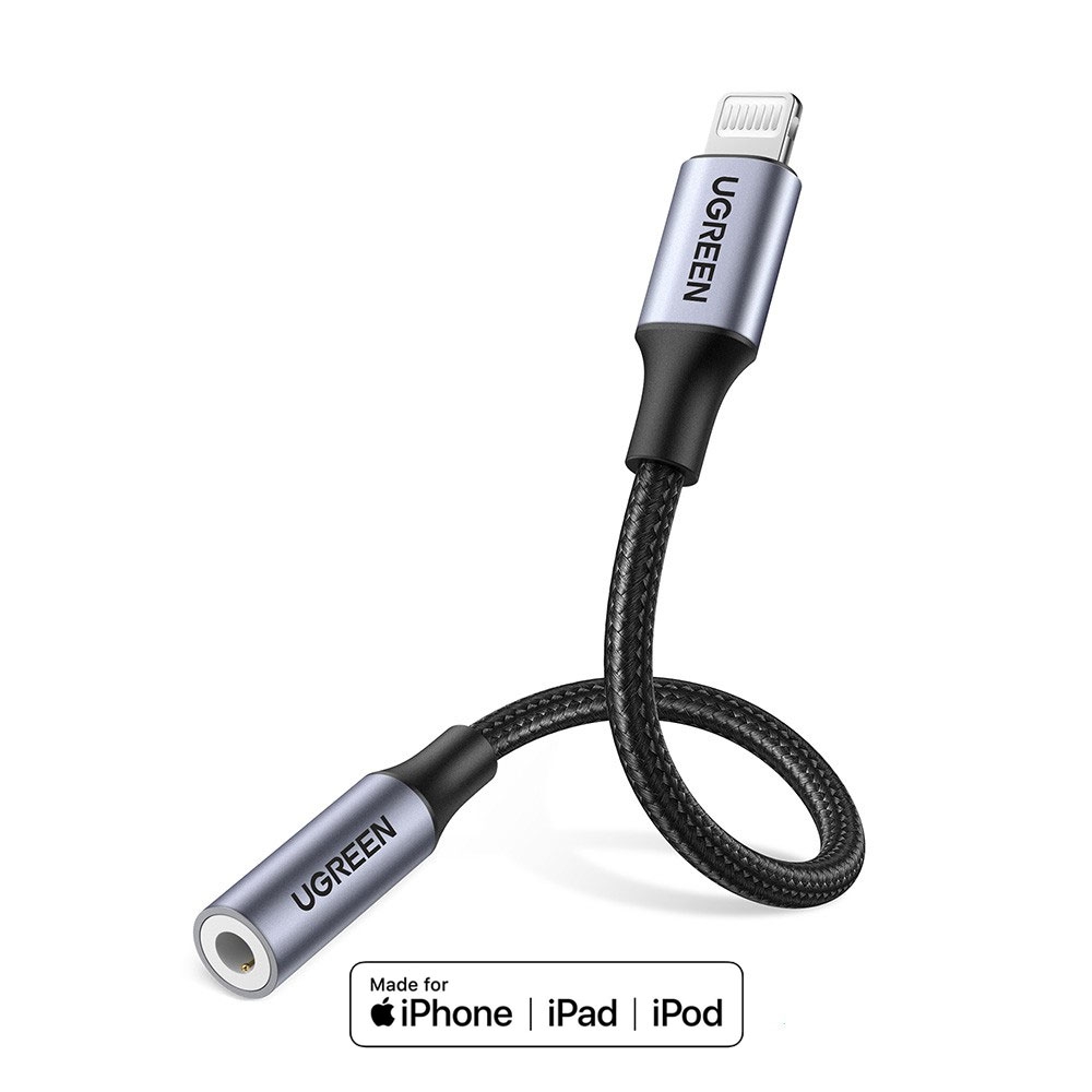 UGREEN US211 Lightning to Mini Jack 3.5mm Audio Adapter 10cm