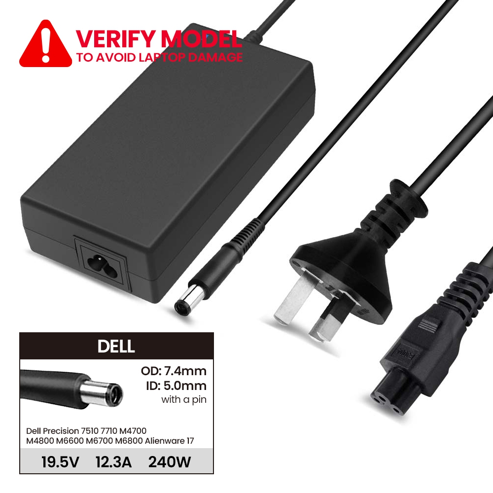 Laptop Power Adapter DL2401957450 For Dell Precision 7510 7710 M4700 M4800 M6600 M6700 M6800 Alienware 17 (with pin inside)
